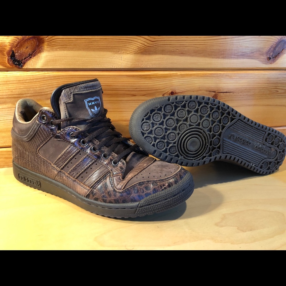 Adidas MMVII Strider Mustang Brown Leather Hi-tops